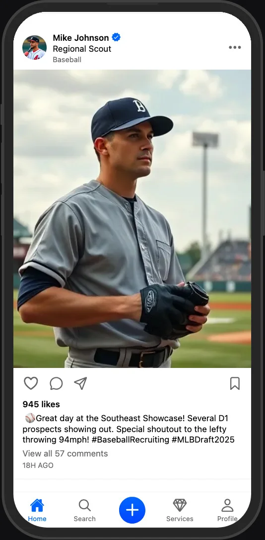 Connected Athletics App - Feed Page